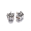 Tibetan Style Alloy European Beads TIBE-S314-85AS-RS-1