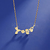 304 Stainless Steel Pendant Necklaces NJEW-H010-01G-5
