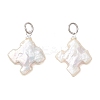 Natural Baroque Keshi Pearl Pendants PALLOY-JF04919-01-1