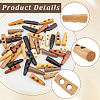 48Pcs 8 Colors 2-Hole Wood Buttons WOOD-GF0002-35A-5