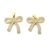 Rack Plating Brass Micro Pave Clear Cubic Zirconia Pendants KK-A205-03G-1