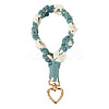 Cotton Braided Flower Pendant Decorations AJEW-TAC0030-032G-10-1