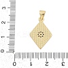 Brass Micro Pave Cubic Zirconia Pendants KK-I723-43G-3
