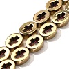 Electroplated Synthetic Non-magnetic Hematite Beads Strands G-L613-Z01-02F-1