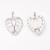 Natural Quartz Crystal Pendants G-G713-F09-2