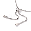 304 Stainless Steel Rolo Chain Slider Bracelet Makings AJEW-JB01254-02-3