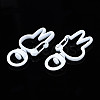 Spray Painted Eco-Friendly Alloy Swivel Snap Hooks Clasps PALLOY-T080-12M-NR-3