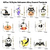 40Pcs 10 Styles Halloween Alloy Enamel Pandants ENAM-CJ0004-14-2