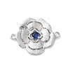 Brass Pave Glass Connector Charms KK-Z073-32P-05-1