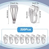 500Pcs 304 Stainless Steel Snap on Bails STAS-SP0001-72-2