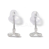 Anti-Tarnish Rhodium Plated Windmill 999 Fine Silver Stud Earrings for Women EJEW-S215-10P-2