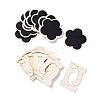 Flower Wooden Mini Chalkboard Signs LS-AJEW-M035-09-5