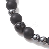 201 Stainless Steel Cross Charm Bracelets BJEW-JB13358-4