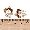 304 Stainless Steel Enamel Pendants STAS-Z140-02G-01-3