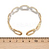 304 Stainless Steel Cuff Bangles for Women BJEW-G757-04GP-5
