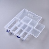 Plastic Double Layer Organizer Boxes LS-CON-WH0069-88-2