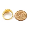 Rack Plating Brass Micro Pave Clear Cubic Zirconia Cuff Finger Rings for Women RJEW-M028-22G-01-3