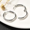 304 Stainless Steel Micro Pave Clear Cubic Zirconia Huggie Hoop Earrings EJEW-C096-01H-P01-5