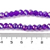 Baking Electroplate Glass Beads Strands DGLA-A039-J8mm-B05-4