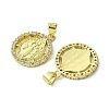 Brass Micro Pave Cubic Zirconia Pendants KK-H472-53D-G-2