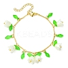 Brass Bar Link Chains Charm Bracelets BJEW-JB11523-03-2