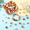 240Pcs 12 Styles Mixed Shapes Wood Beads WOOD-YW0001-73-4
