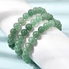 Natural Green Strawberry Quartz Round Beaded Stretch Bracelets for Women GG-CBA3F02-01-3