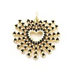 Brass Micro Pave Cubic Zirconia Pendants KK-Q006-35G-04-1
