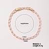 Elegant and Versatile Rectangle Brass Glass Bracelets for European and American Fashion QW9736-3-1
