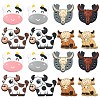 16Pcs 8 Style Food Grade Eco-Friendly Silicone Focal Beads SIL-CJ0001-11-1