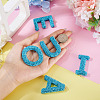 5Pcs 5 Styles Handmade Polymer Clay Rhinestone Big Pendants FIND-BT0001-39E-6