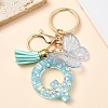 Resin & Acrylic & Faux Suede Tassel Keychain X1-KEYC-YW00117-17-1