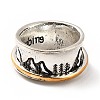 Rotatable Mountain and Heart Alloy Finger Ring LS-RJEW-F123-08AS-2