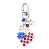 Heart Imitation Austrian Crystal Pendant Decorations HJEW-TA00114-1