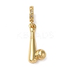 Rack Plating Brass Micro Pave Clear Cubic Zirconia European Dangle Charms LS-KK-P279-16G-1