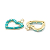Rack Plating Brass Micro Pave Colorful Cubic Zirconia Pendants KK-D073-07G-06-2