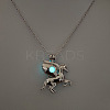 Alloy with Luminous Resin Bead Inside Pendant Necklaces for Women Men FS-WG4D5C2-23-1