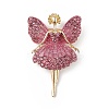 Butterfly Dancer Enamel Pin with Rhinestone JEWB-P016-01G-02-3
