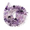Natural Purple Fluorite Beads Strands G-P530-B08-01-2