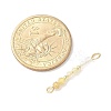 Faceted Round Natural Quartz Crystal & Gold Rutilated Quartz & Yellow Opal Beaded Connector Charms PALLOY-JF03530-04-4