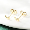 304 Stainless Steel Moon Stud Earrings EJEW-K268-35G-5