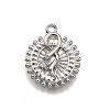 Brass Micro Pave Clear Cubic Zirconia Pendants LS-KK-G530-01A-P-1
