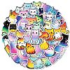 50Pcs Cartoon Cat Paper Sticker LS-STIC-C012-02-1
