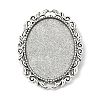 Oval Vintage Tibetan Alloy Brooch Cabochon Bezel Settings X-PALLOY-O037-08AS-W-1