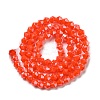 Opaque Solid Color Electroplate Glass Beads Strands GLAA-F029-P4mm-C03-2