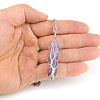 Natural Amethyst Double Terminal Pointed Faceted Bullet Copper Wire Wrapped Tree of Life Pendant Alloy Chain Necklaces FS-WG07FDC-01-2