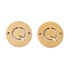 PVD Vacuum Plating 201 Stainless Steel Hollow Flat Round Links FIND-R149-03Q-G-1