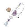 Rough Raw Natural Amethyst Nuggets Hanging Ornaments HJEW-JM01839-02-3