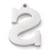 Tarnish Resistant 304 Stainless Steel Letter Pendant Rhinestone Settings STAS-J028-01S-2