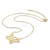 304 Stainless Steel Star Outline Pendant Cable Chain Necklaces NJEW-H044-01G-2